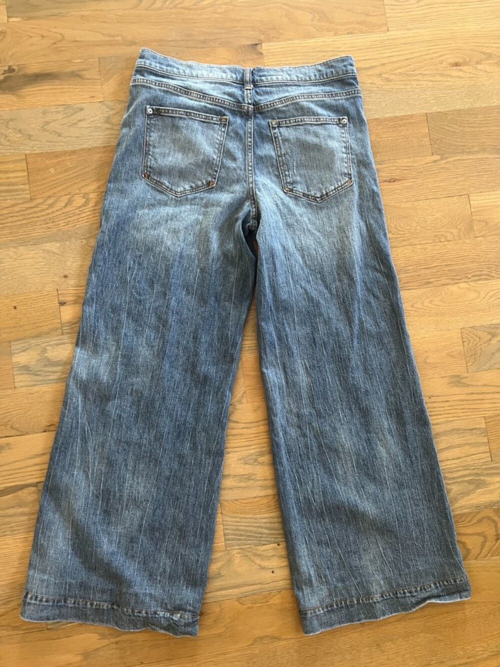Anthropologie Pilcro Wide Leg Jeans Size 29 Distressed Stretch Denim - Picture 4 of 5